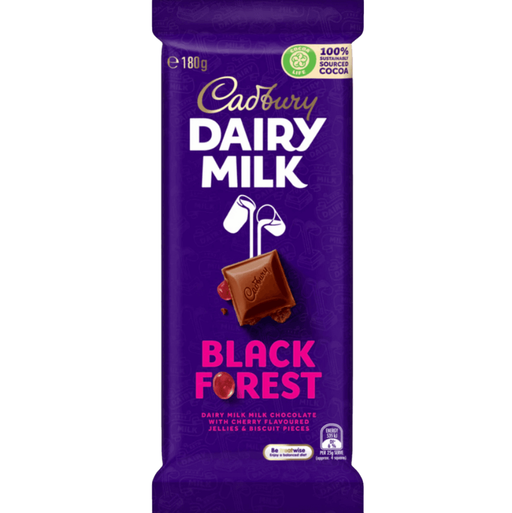 Cadbury Dairy Milk Black Forest Chocolate Block 180g