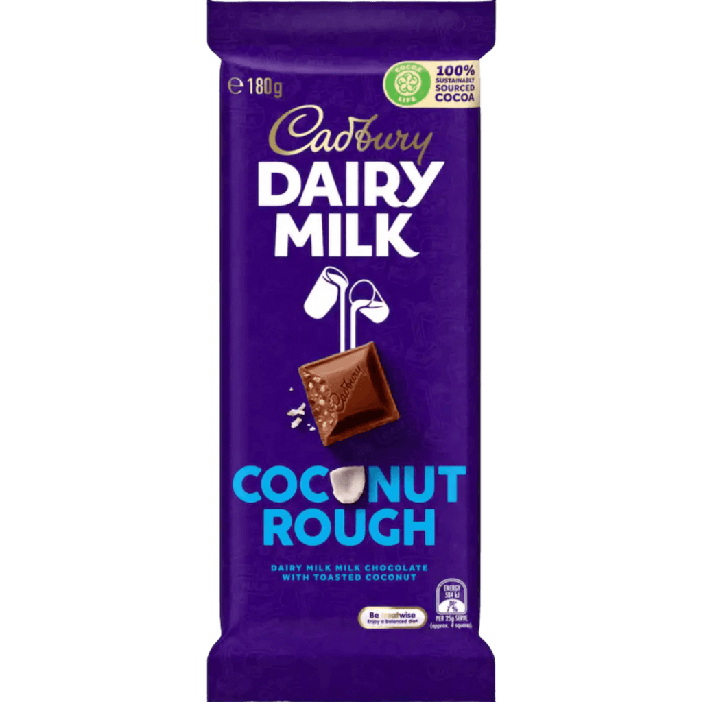 Cadbury Dairy Milk Coconut Rough Chocolate Block 180g