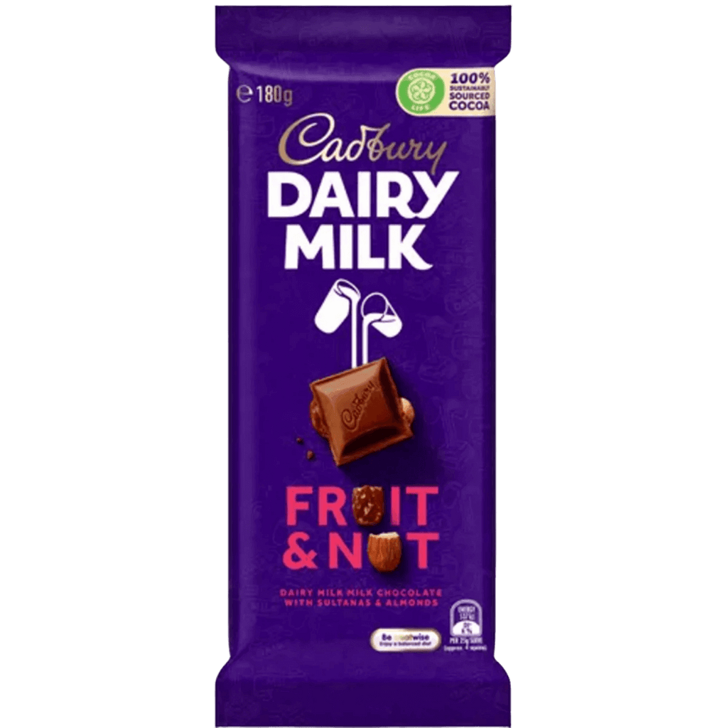 Cadbury Dairy Milk Fruit & Nut Chocolate Block 180g