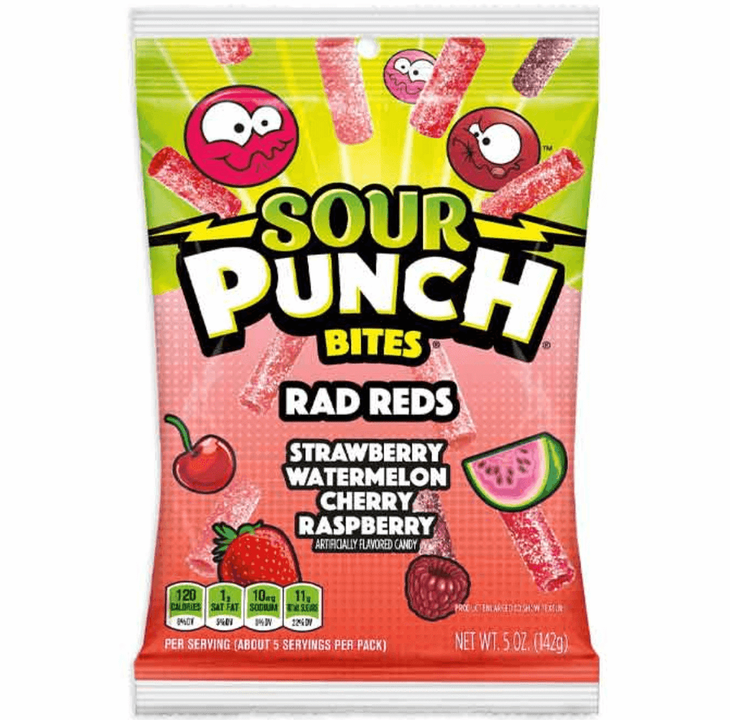 Sour Punch Bites Rad Red Peg Bag 5oz / 141.7g