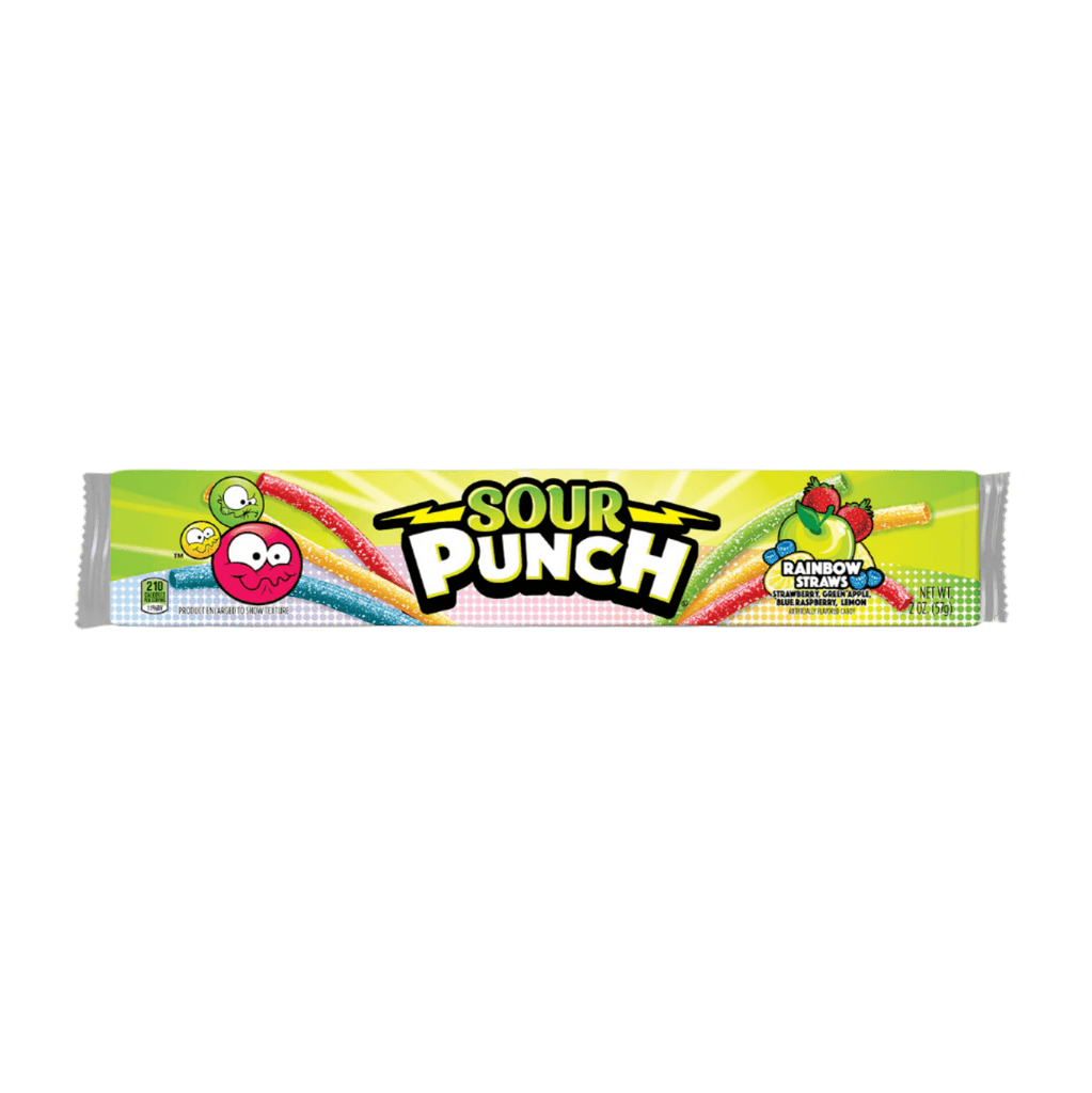 Sour Punch Rainbow Straws 2oz / 57g