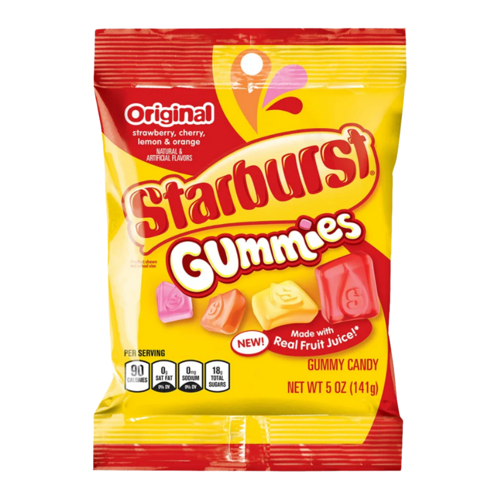 Starburst Original Gummies Peg Bag 5oz / 141g