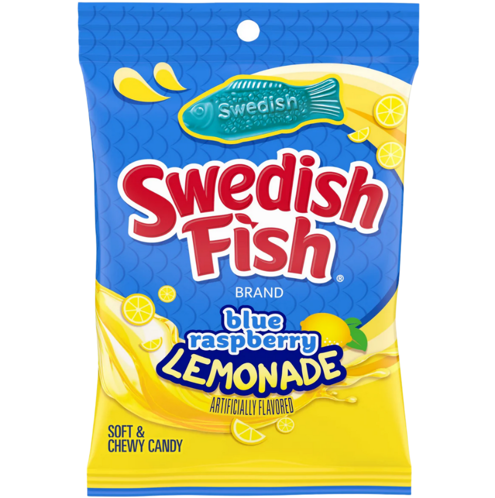 Swedish Fish Blue Raspberry Lemonade Peg Bag 8.4oz / 238g