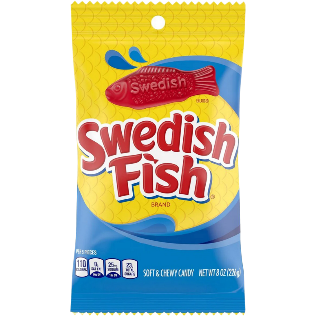 Swedish Fish Red Peg Bag 8oz / 226g