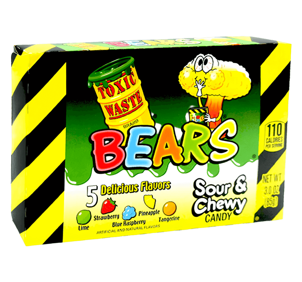 Toxic Waste Bears Sour & Chewy Theatre Box 3oz / 85g