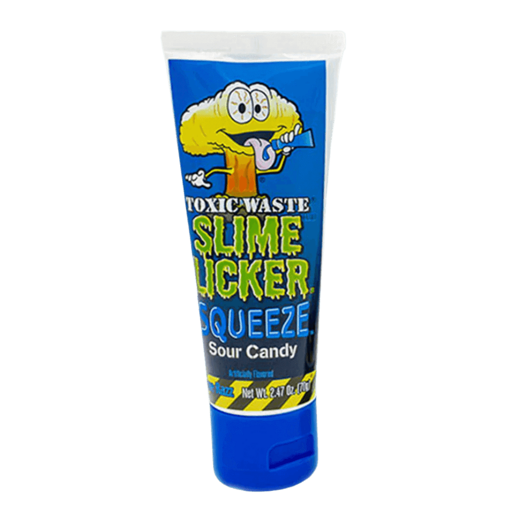 Toxic Waste Slime Licker Squeeze Sour Candy Blue Razz 2.47oz / 70g