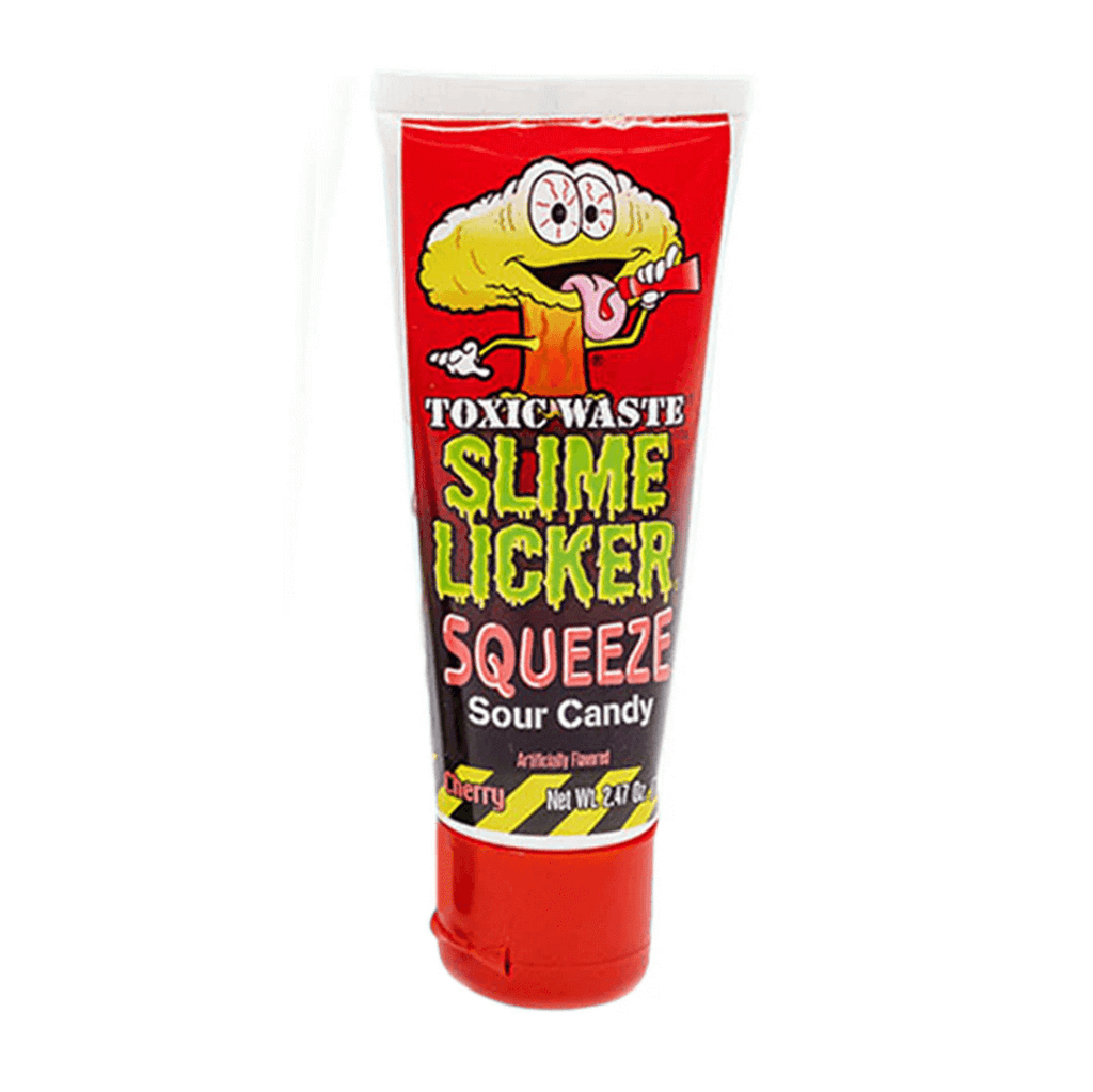 Toxic Waste Slime Licker Squeeze Sour Candy Cherry 2.47oz / 70g