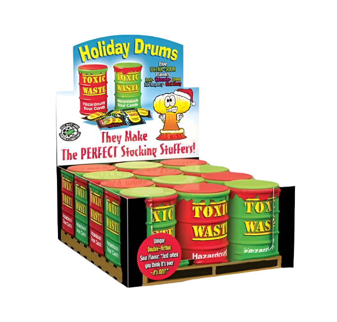 Toxic Waste Sour Christmas Drums 48g