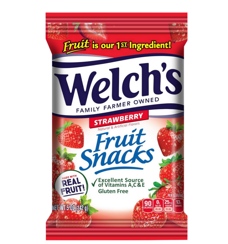 Welch's Fruit Snacks Strawberry 5oz / 142g